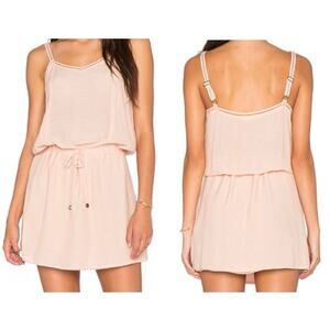 Anine Bing Blush Pink Drawstring Sun Dress Mini Dress